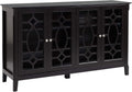 Wood Sideboard Buffet Cabinet with 4 Glass Doors Z66396