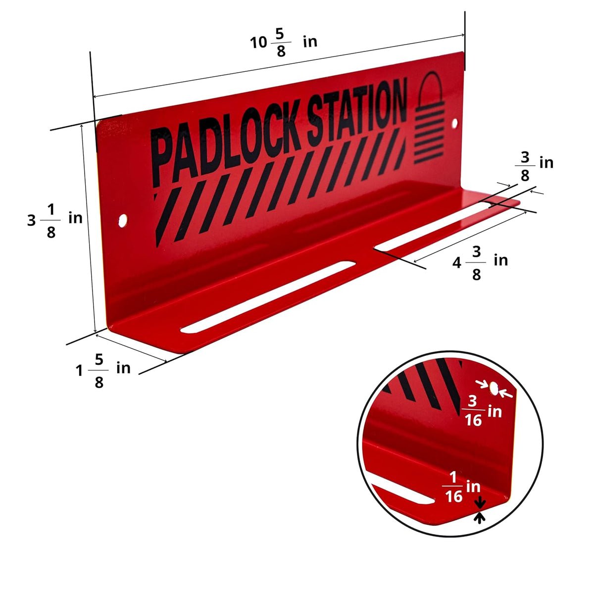 10 Padlocks Included Lockout Tagout Station with Carbon Steel Body A873