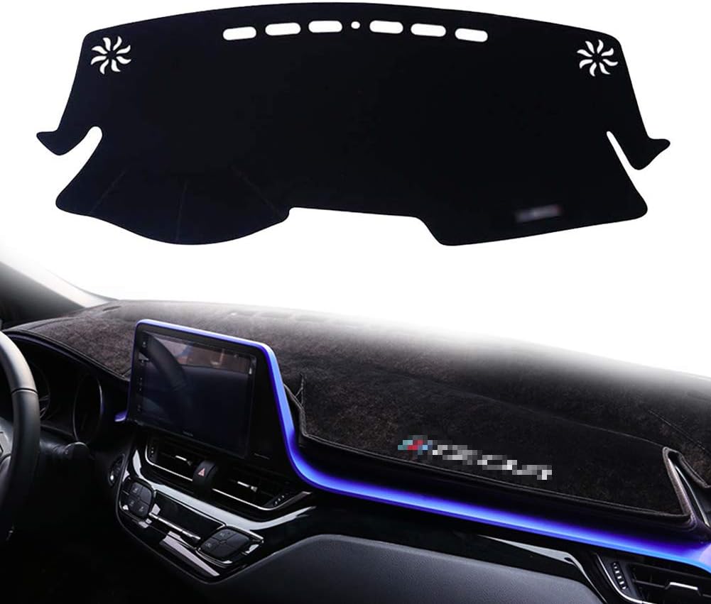 Black Center Console Cover Dash Mat Protector Carpet A7436