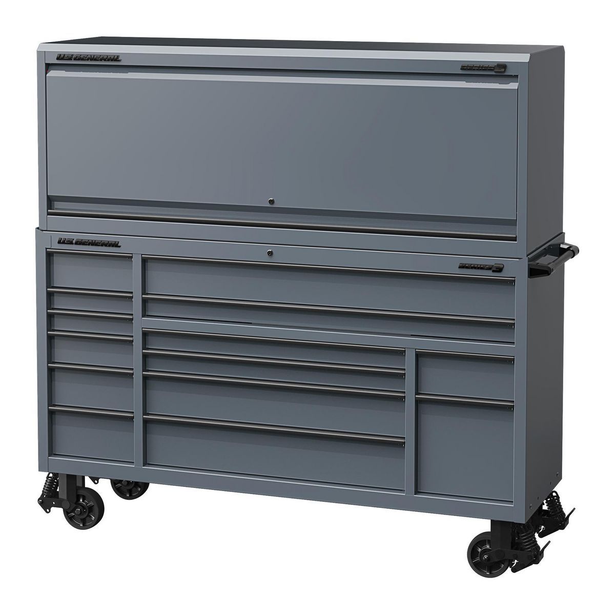 72 in. x 22 in. Slate Gray Triple-Bank Roll Cab C7412