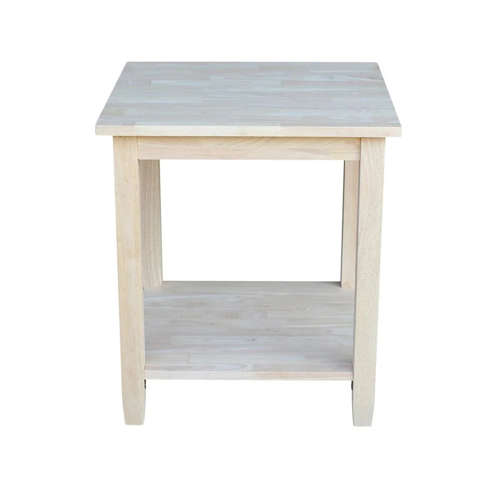 Solid Wood End Table Unfinished Q70299