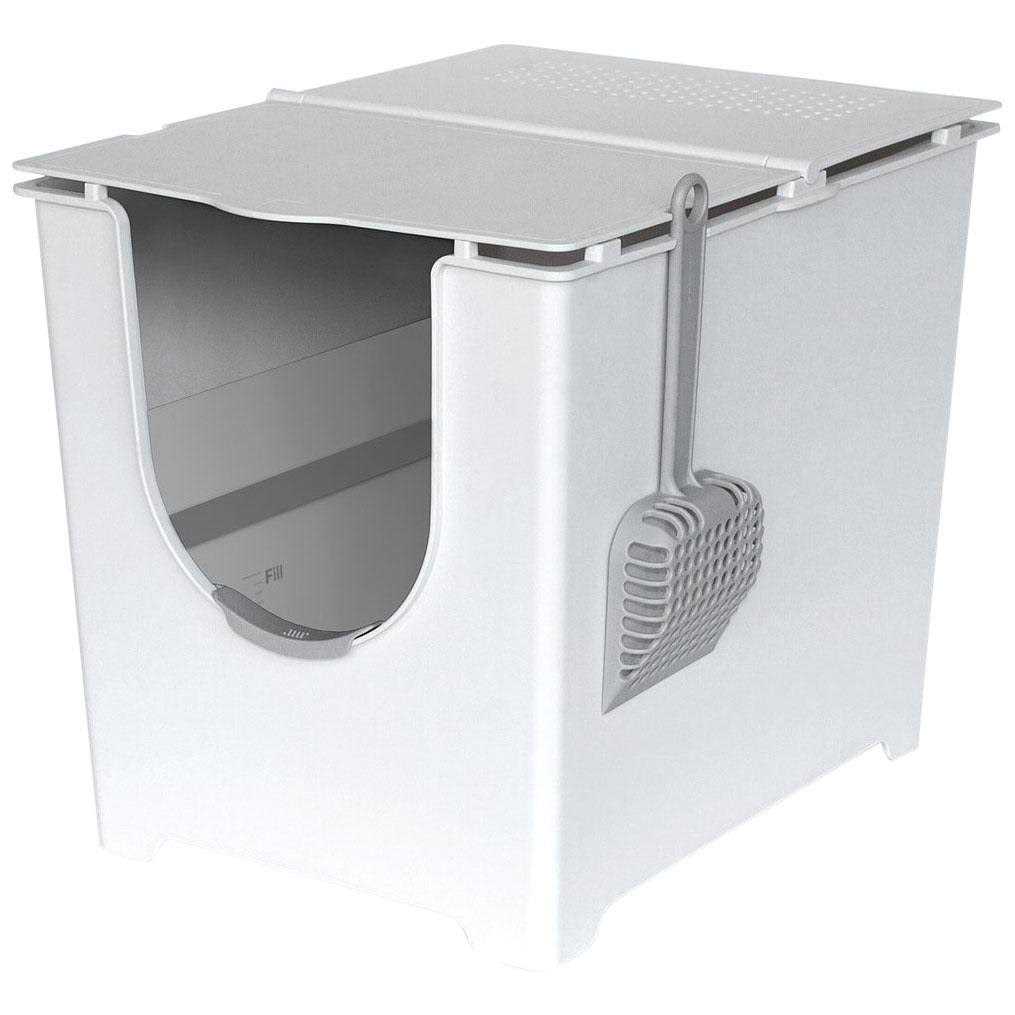 Flip Litter Box with Scoop and Reusable Liner Q420