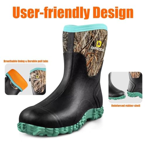 Black 6mm Neoprene Waterproof Insulated Work Boots X3905