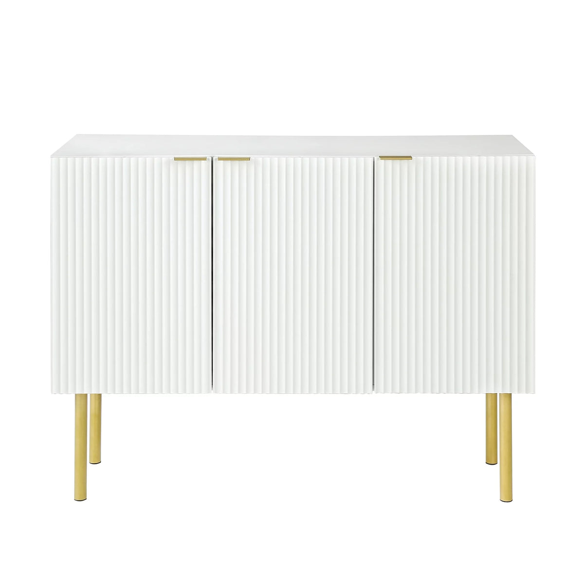 White Wood Buffet Cabinet with Storage P85064