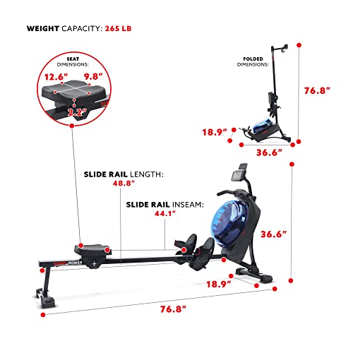 Water Rowing Machine with High Dynamic Resistance Vertical Tank F70256
