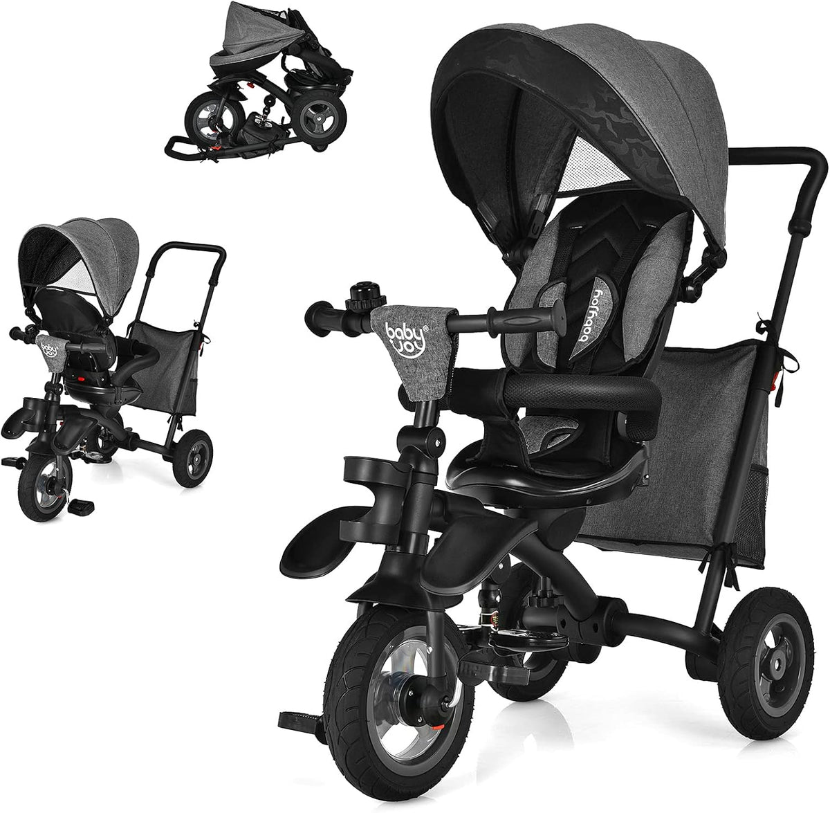 7 in 1 Folding Toddler Tricycle with Canopy Q1861