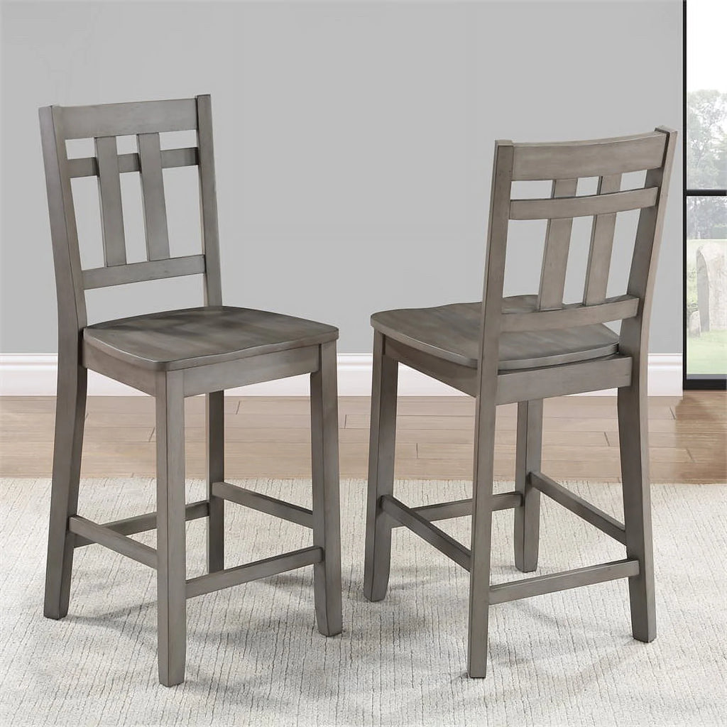 Gray Wood 5-Piece Counter Height Dining Set M551