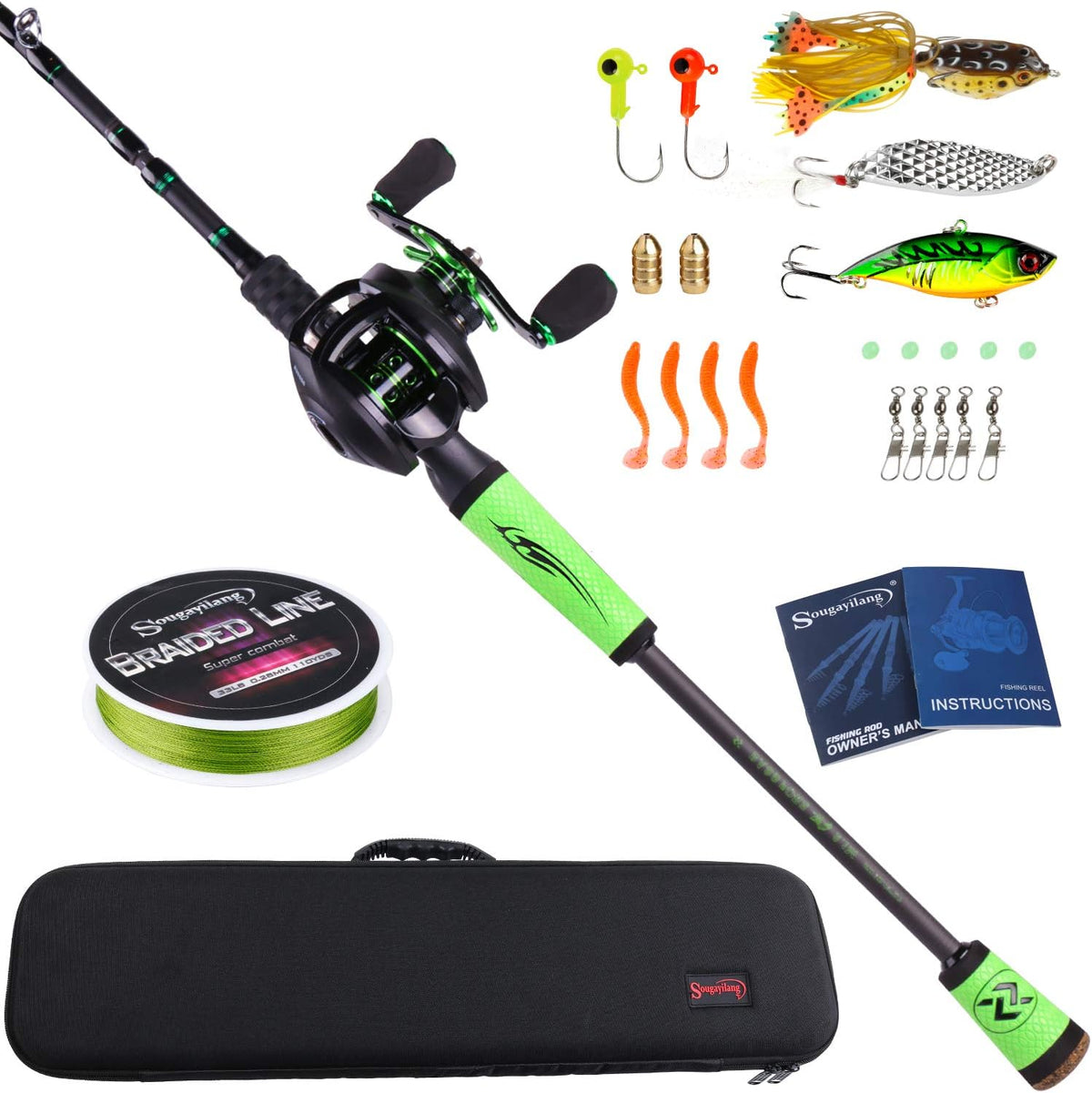4 Pc High Carbon Travel Fishing Rods Pack of 2 G16052