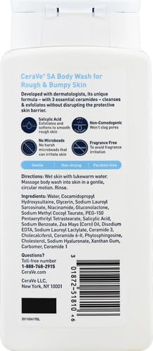 Fragrance Free Body Wash with Salicylic Acid, 10 Ounce O769103