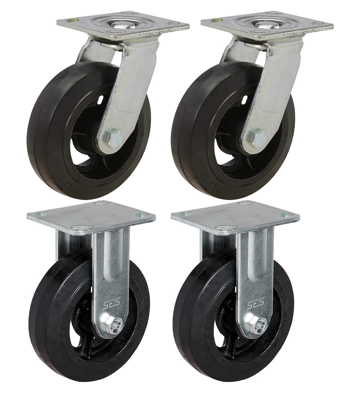 Set of 4 Rubber Casters P65538