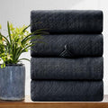 Extra Large Bath Towel Sets of 8, 2 Oversized Bath Towels, 2 Hand Towels, 4 Washcloths, 600GSM Soft Microfiber Quick Dry Highly Absorbent Bath Towels Sheets (Violet) A286594