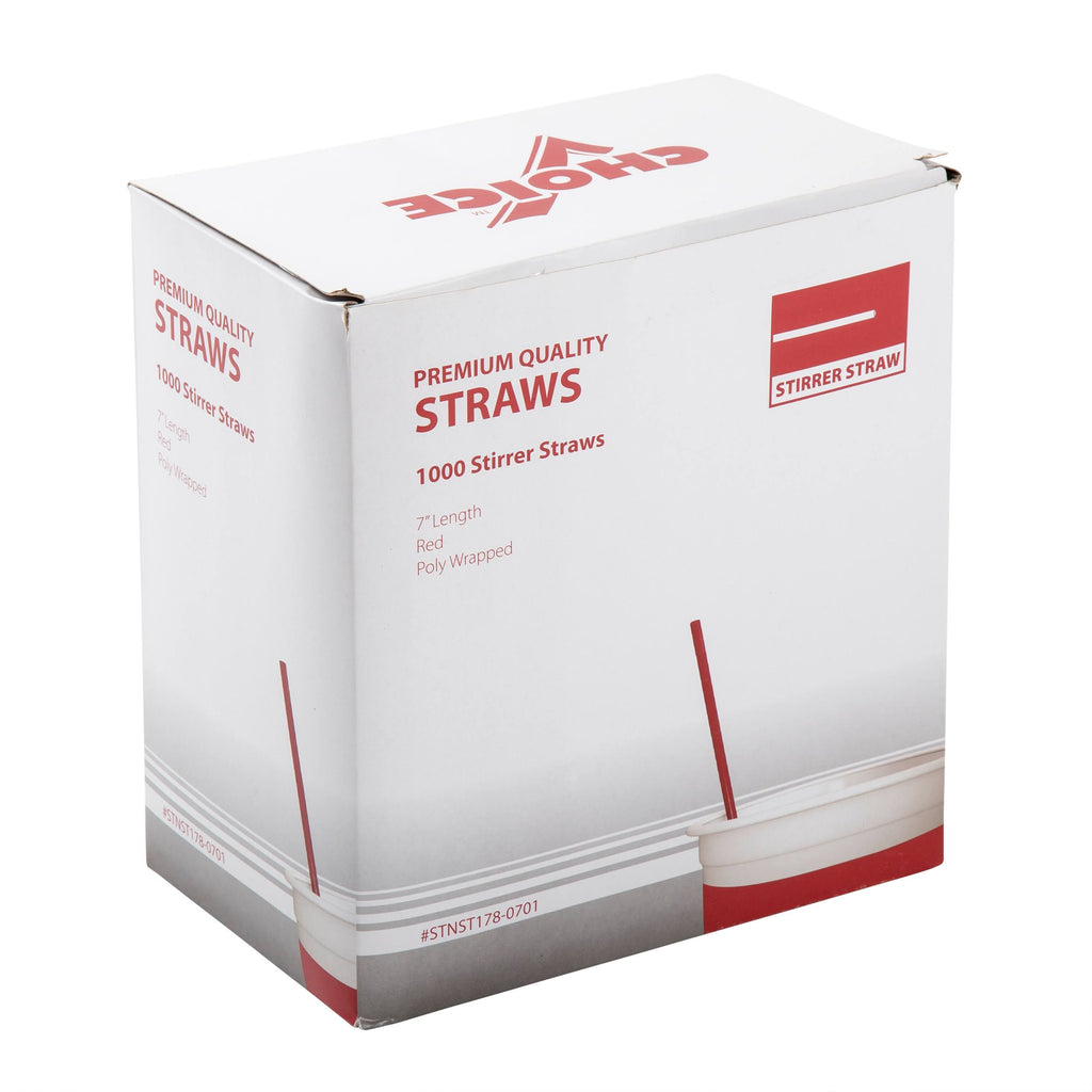 Red Sip Straw/Stirrer, Case of 10,000 A34164