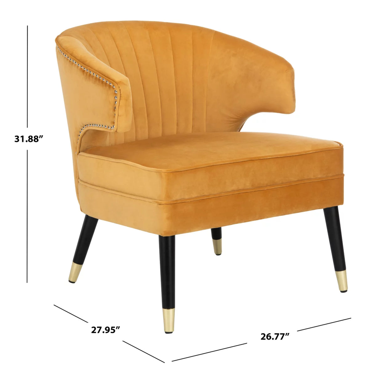 Mid-Century Retro Wingback Accent Chair V83500