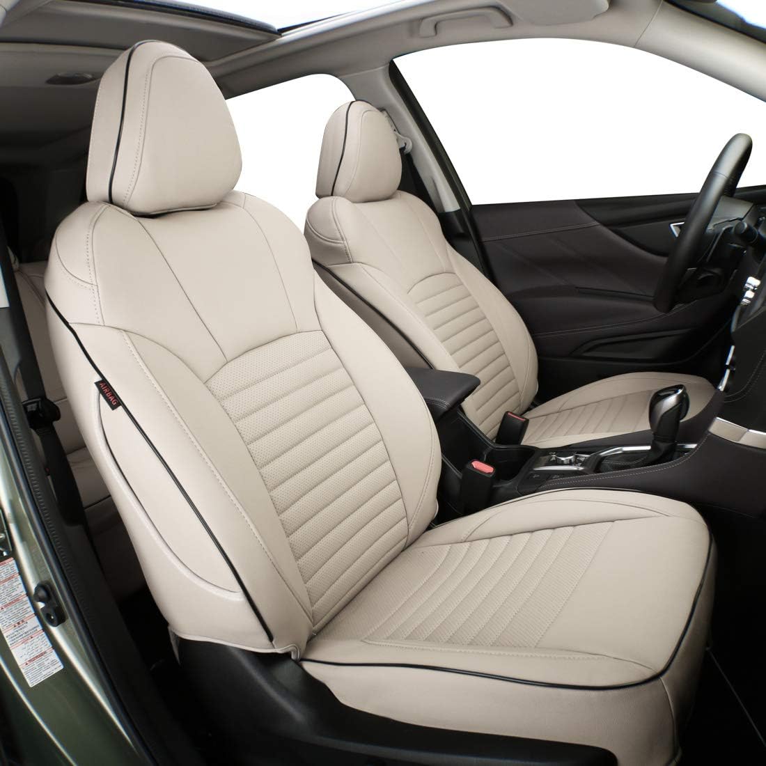 Black Leatherette Car Seat Covers Q11604