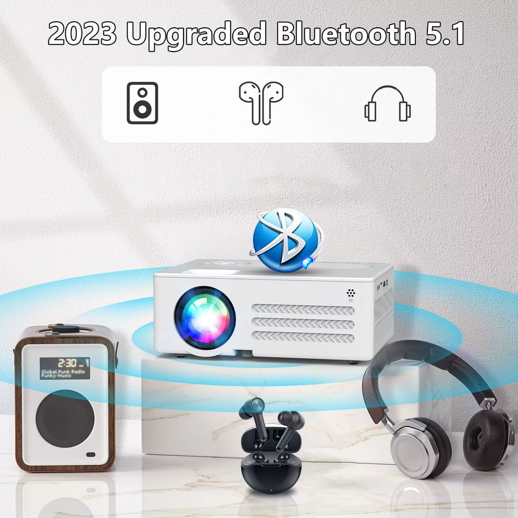 4K 1080P Wifi Bluetooth Projector with 100 Screen L46299