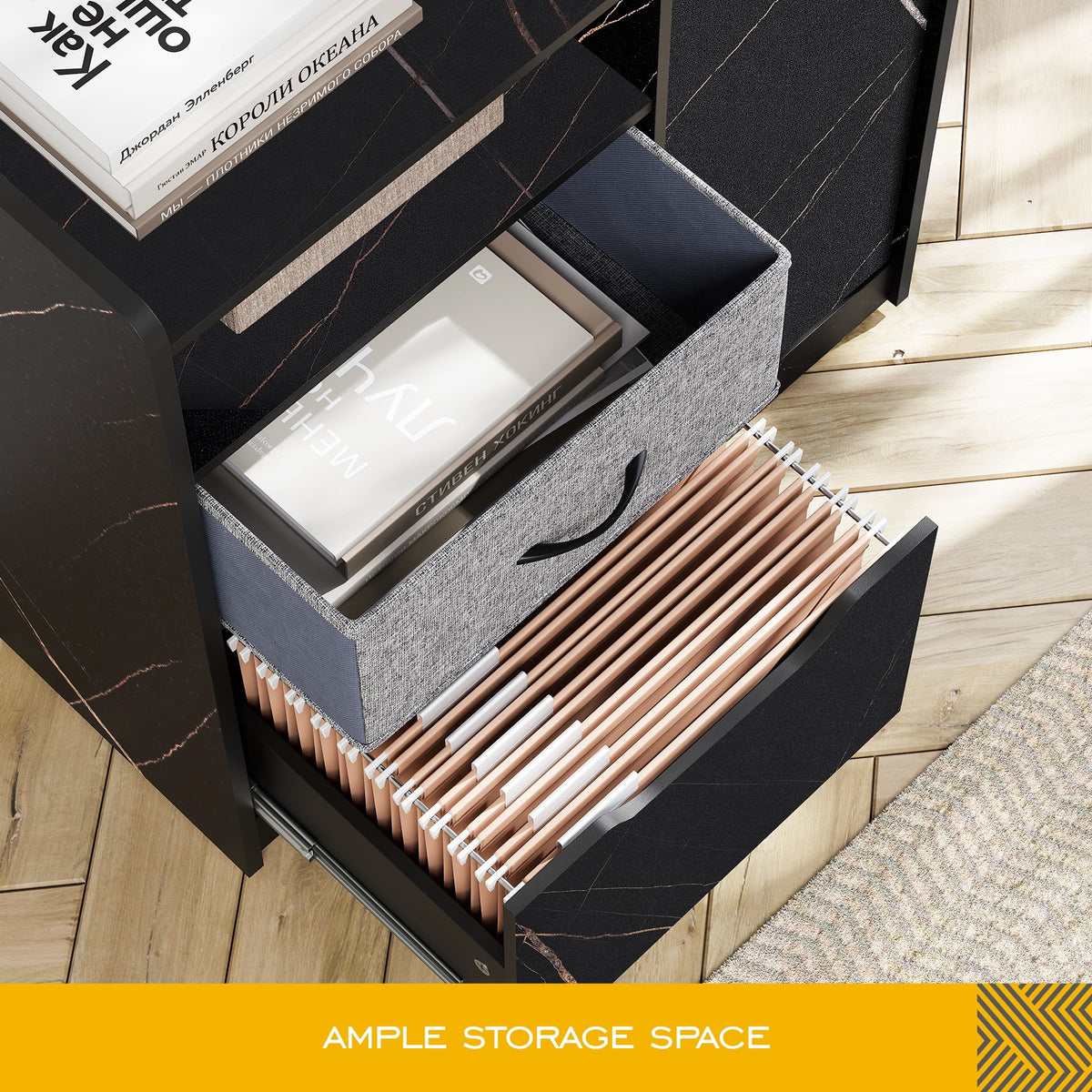 Wood Mobile Printer Stand with Drawer Y8963