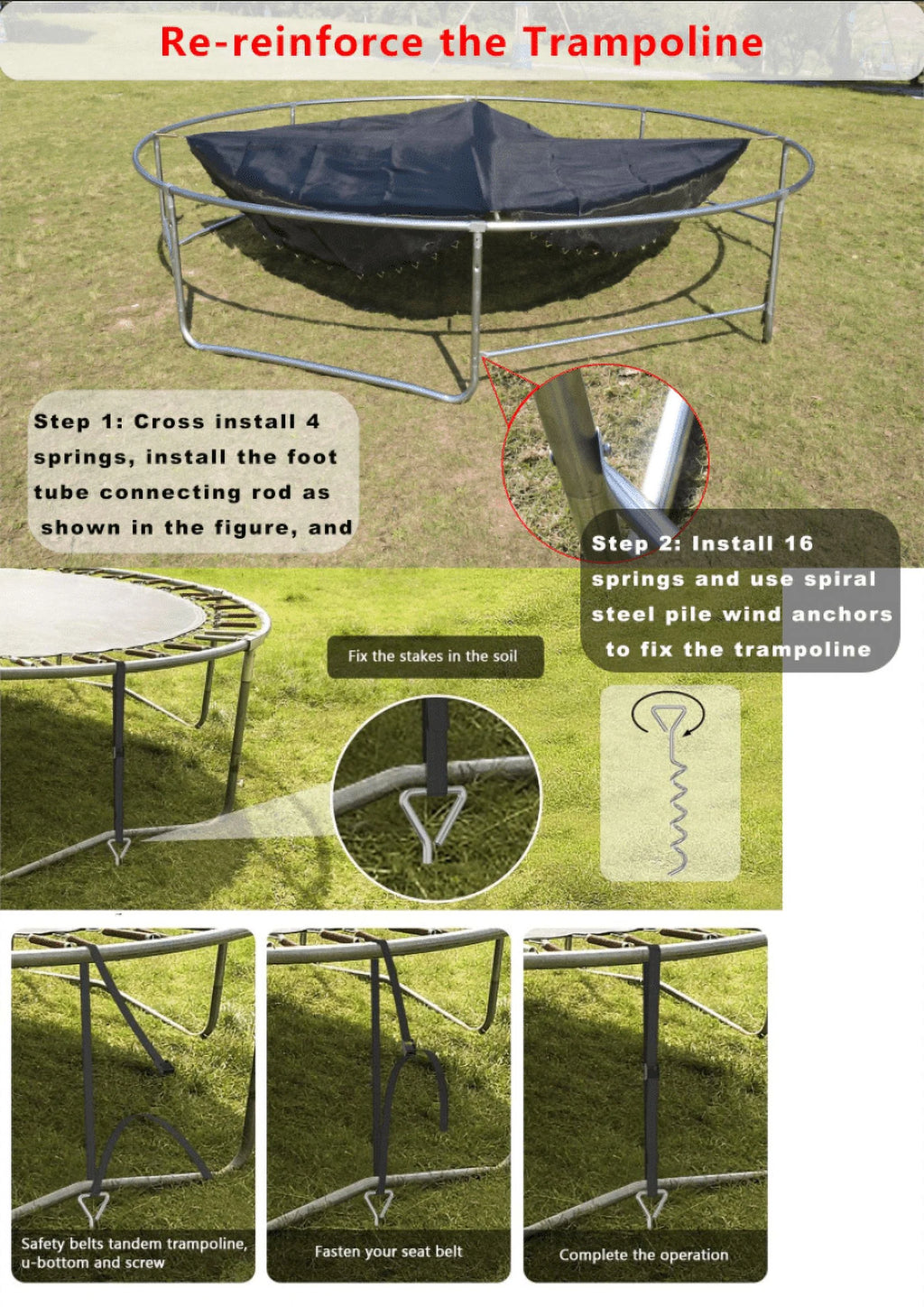 12FT Trampoline with Basketball Hoop, Enclosure Net, Sprinkler, Light, Socks, Ladder W32482