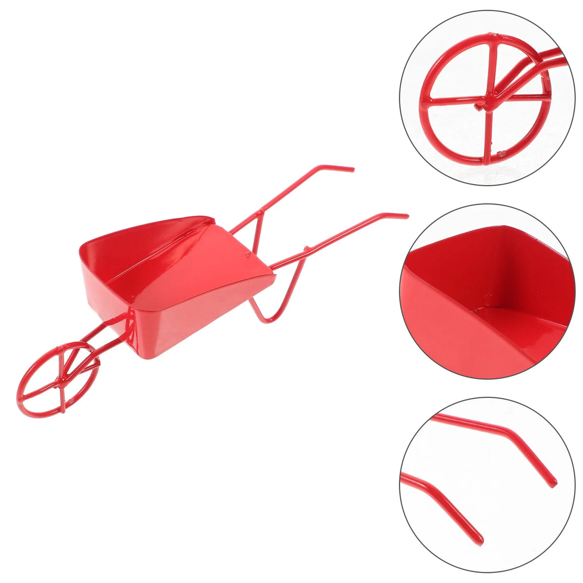 Mini Vintage Metal Wheelbarrow Prop T671902