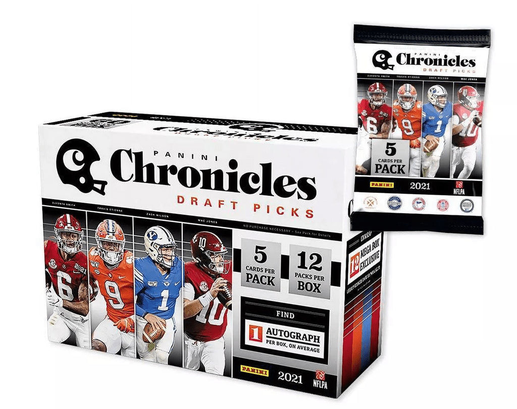 2021 Panini NFL Chronicles Draft Pick Football Trading Card Mega Box S885025