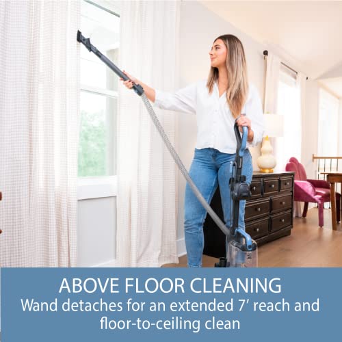 Bagless Upright Vacuum with 4 Height Adjustment, Blue W405