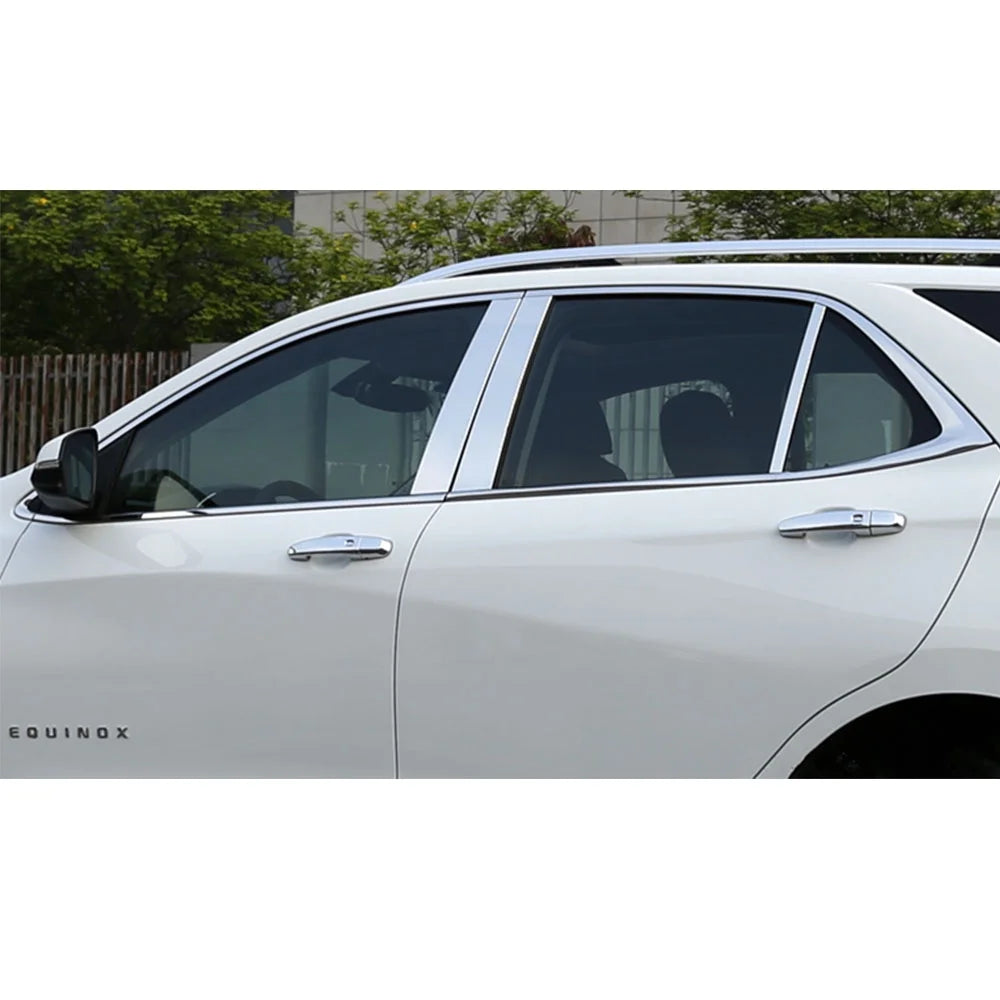 6pcs Chrome Stainless Steel Pillar Post Trims F281832