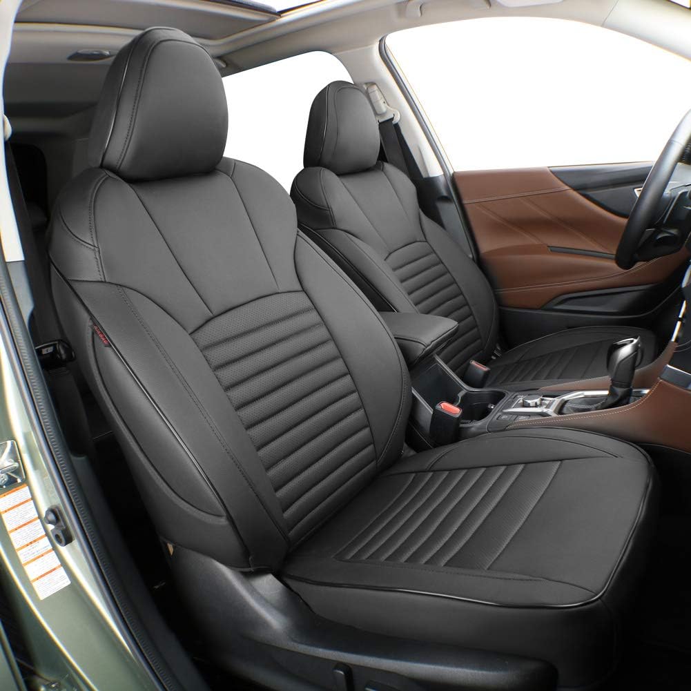 Black Leatherette Car Seat Covers Q11604
