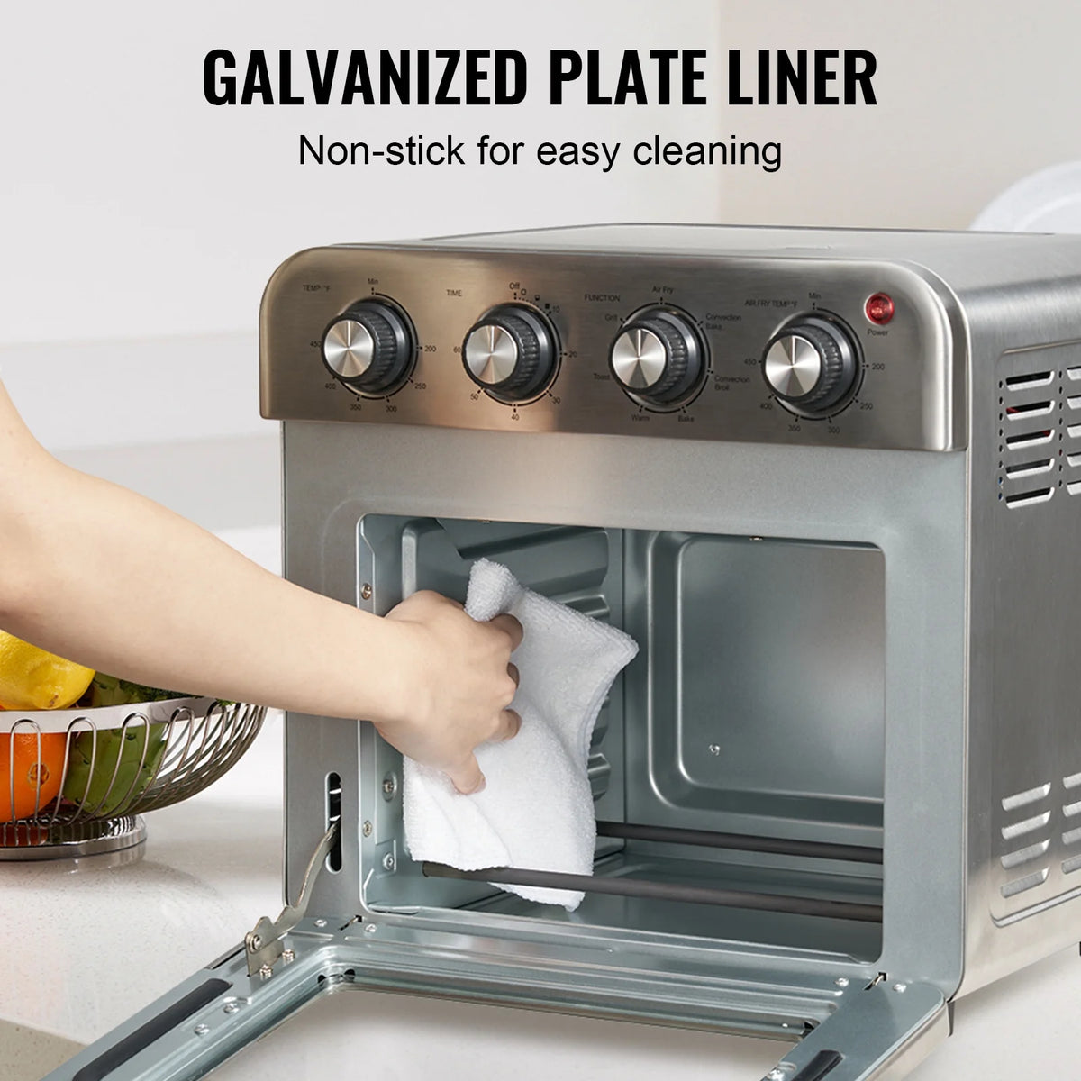 7-IN-1 Air Fryer Toaster Oven 18L Stainless Steel 1700W I943444