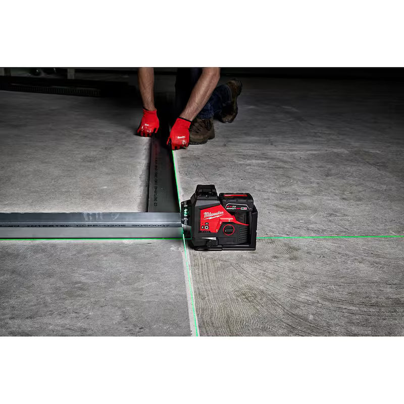 12-Volt Cordless Green 3-Plane Laser Level Kit E523802