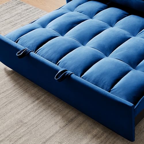 Velvet Convertible Sofa Bed with Adjustable Back L397