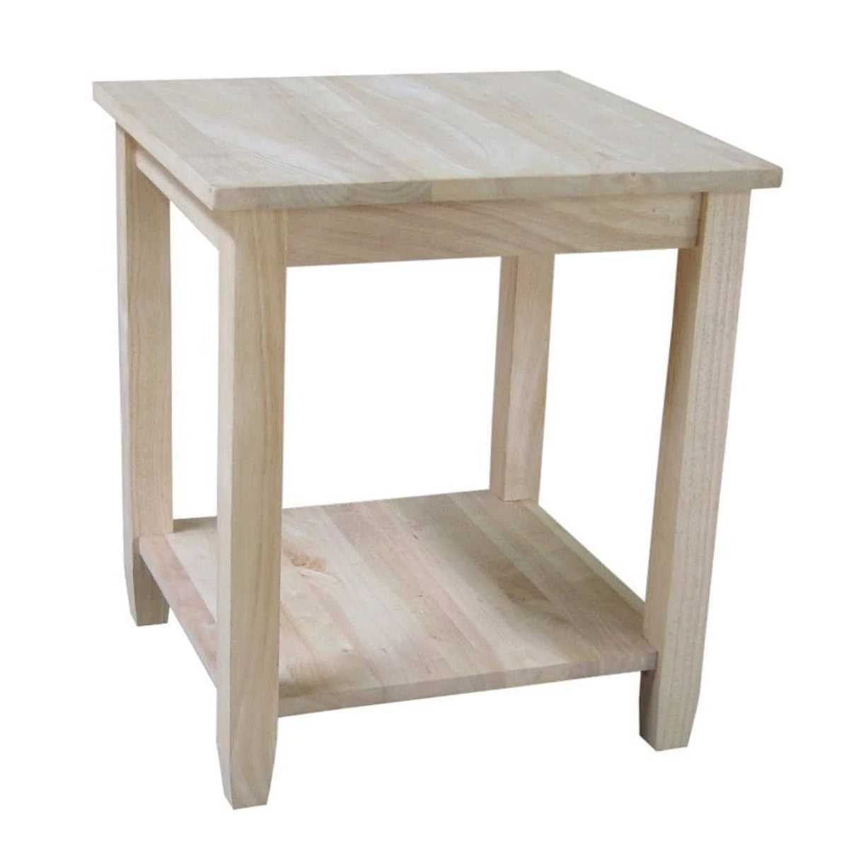 Solid Wood End Table Unfinished Q70299