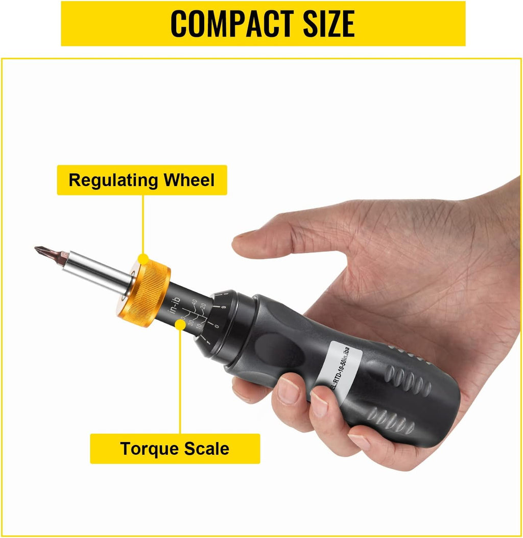 Torque Limiting Screwdriver 10-50 in-lbs Pack of 2 H651