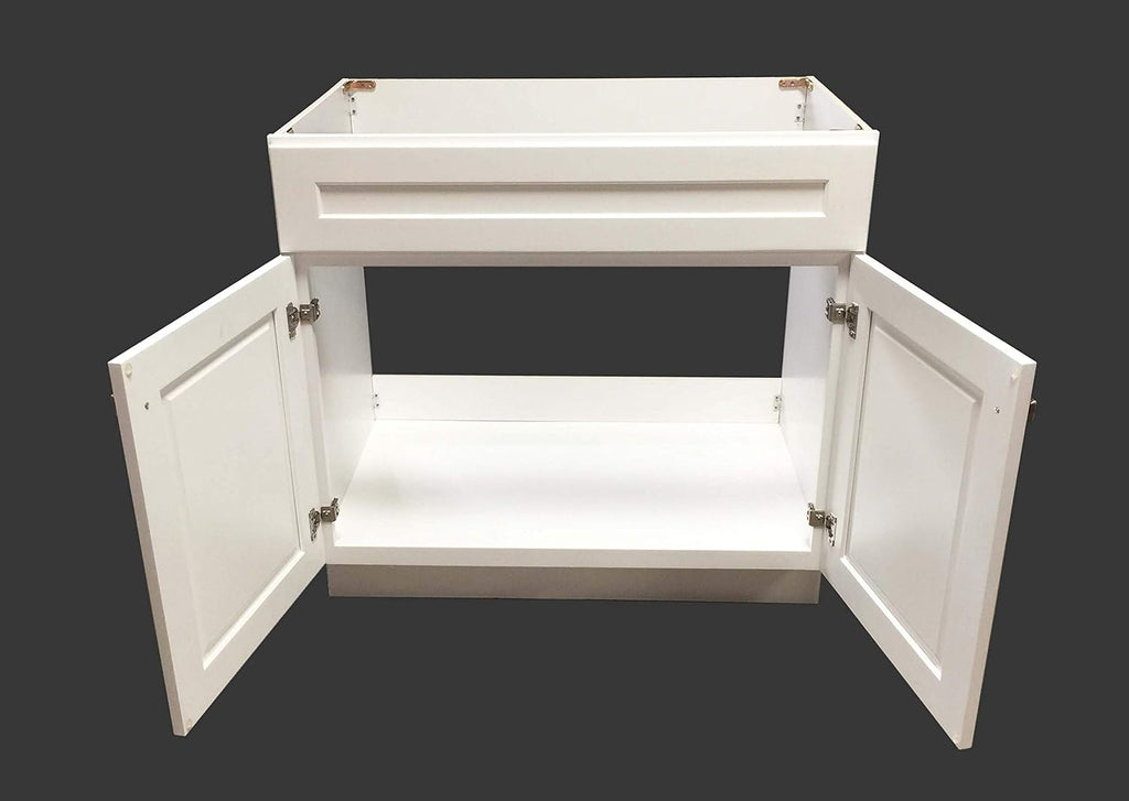 White Shaker Single-sink Bathroom Vanity Base Cabinet 24 Wide x 21 Deep T145