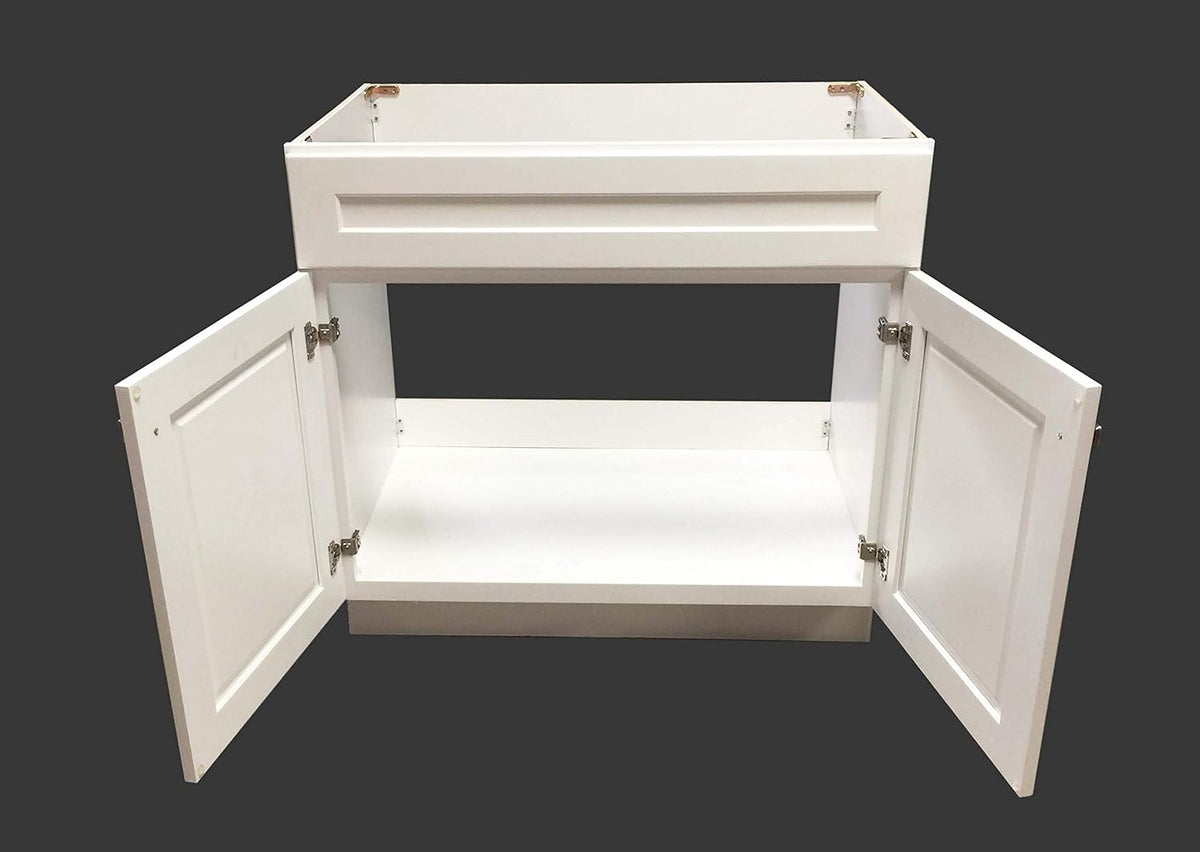 White Shaker Single-sink Bathroom Vanity Base Cabinet 24 Wide x 21 Deep T145