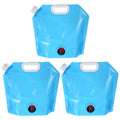 5L Collapsible Water Container Bag with Spigot, 3 Pack Blue U530208