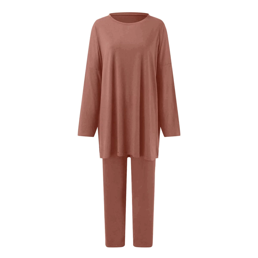 Oversized T Shirt Tops Long Pants 2 Piece Outfit Set E418140