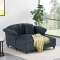 Charcoal Fabric Tufted Chaise Lounge D527