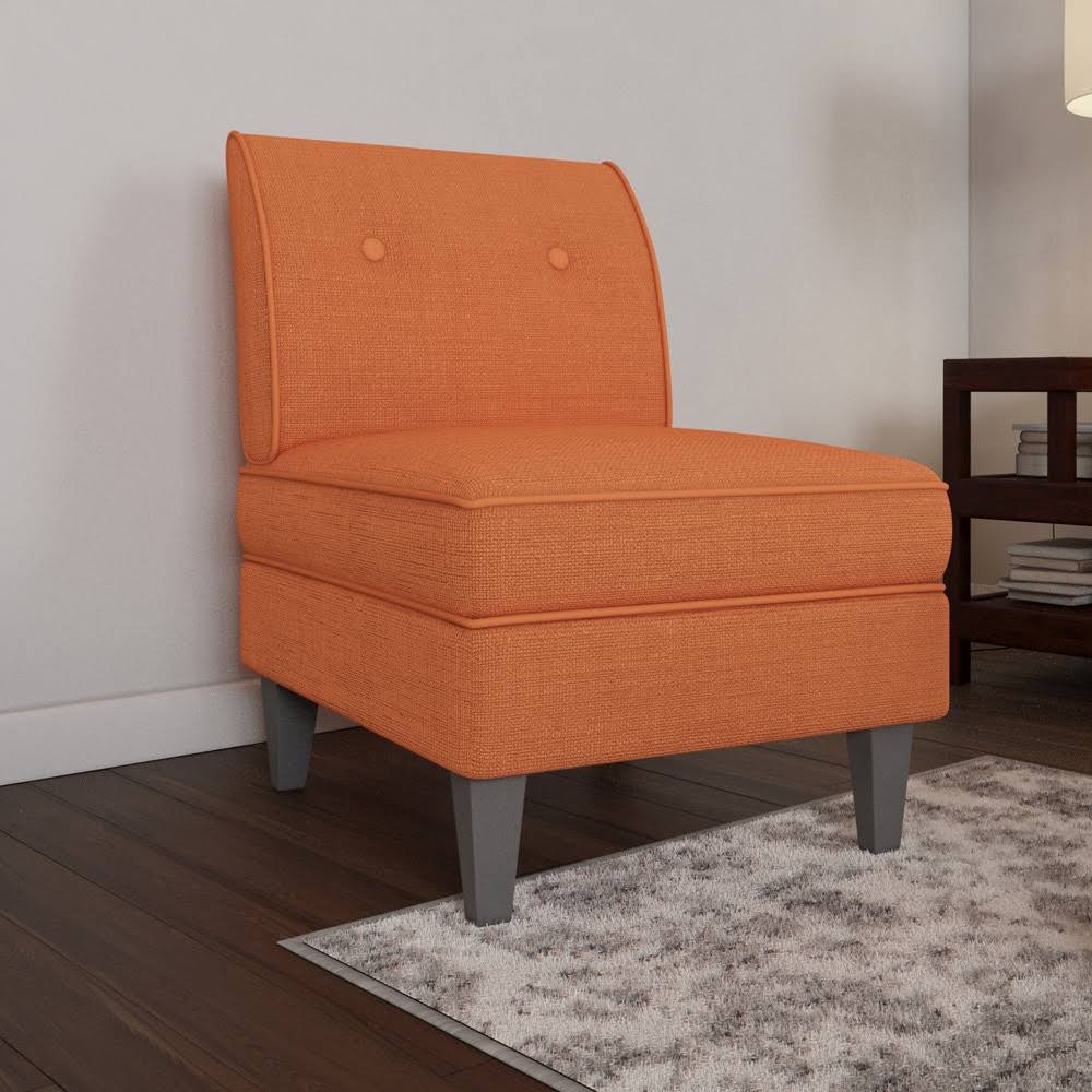 Orange Linen Armless Chair K7294