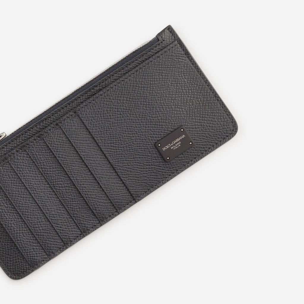 Gray Logo Card Case Z48571