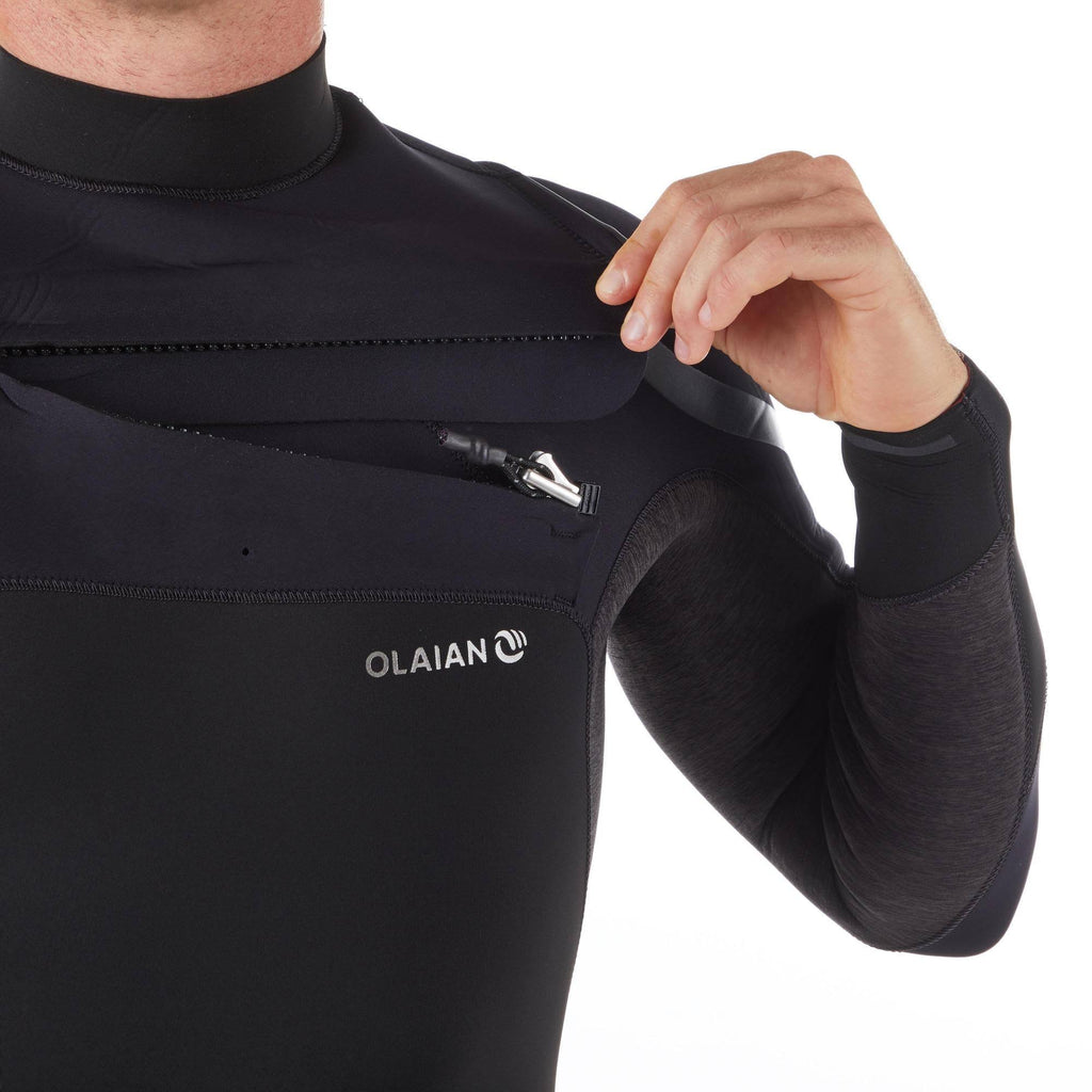 Black 4/3 mm Neoprene Surfing Wetsuit G76582