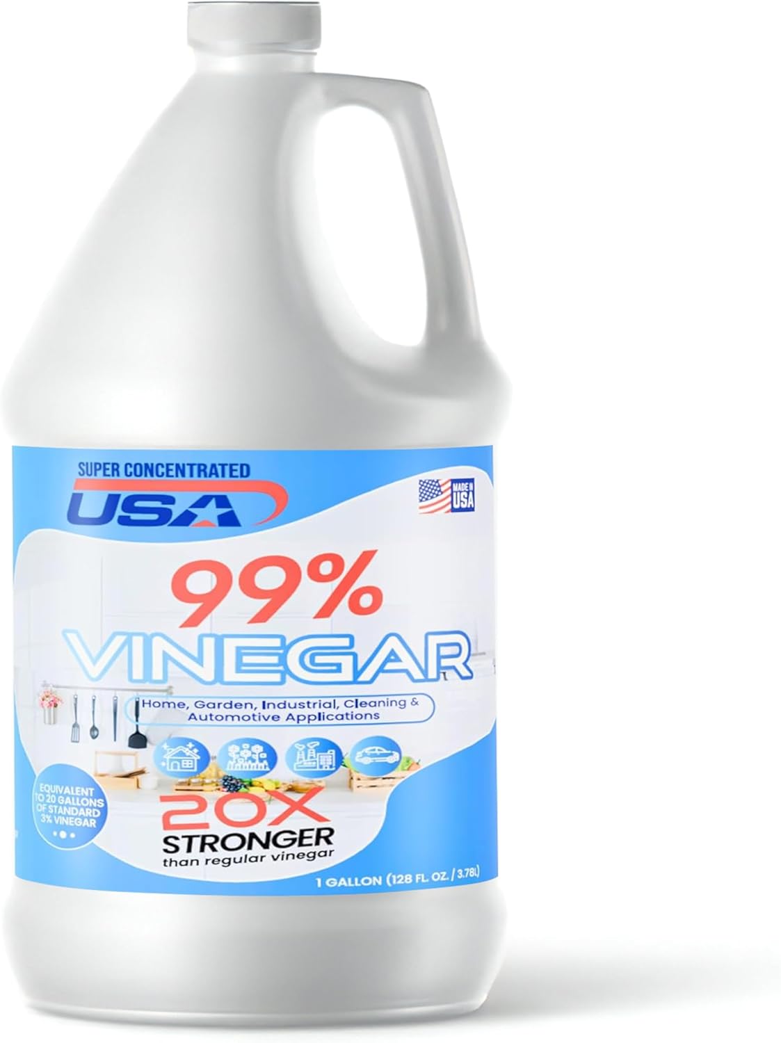 99% Pure Vinegar - 1 Gallon Concentrated Cleaner G409580