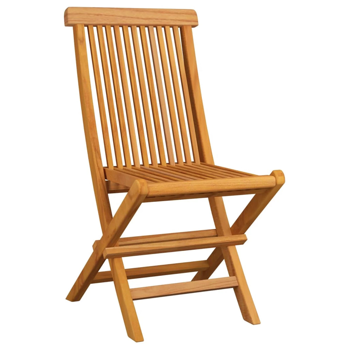 Set of 8 Wooden Foldable Outdoor Dining Chairs with Green Cushion Q9000