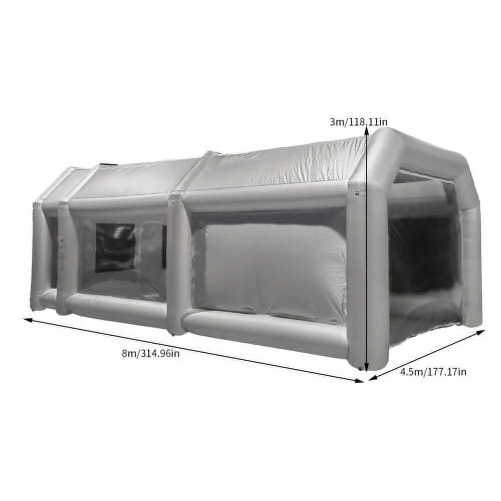 Inflatable Paint Spray Booth Work Tent with Filter System 26*15*10 Ft Q522