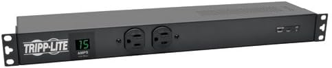 Metered PDU, 15A, 13 Outlets, 120V, 15 ft. Cord, 1U Rack-Mount Power R215161