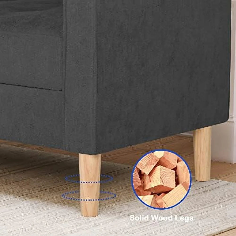 57" Tufted Loveseat and Chair Set of 2 M657