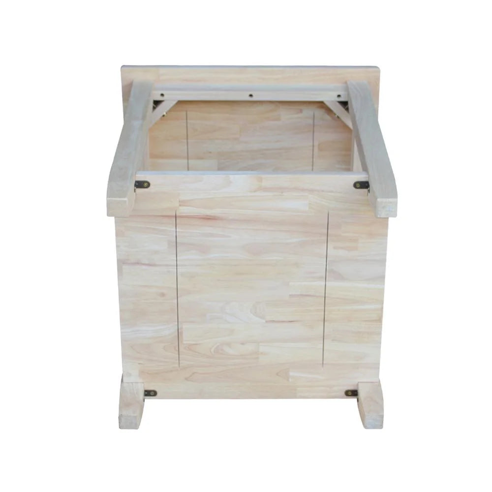 Solid Wood End Table Unfinished Q70299