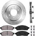 330 mm 6 Lug Brake Disc Rotors + Ceramic Brake Pads + Clips V103459
