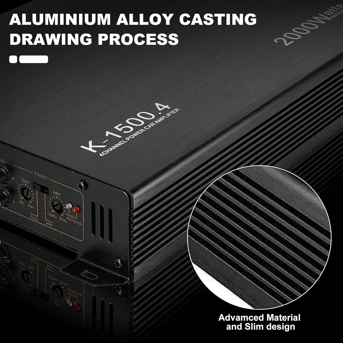 2000W 4 Channel Car Audio Amplifier J6658