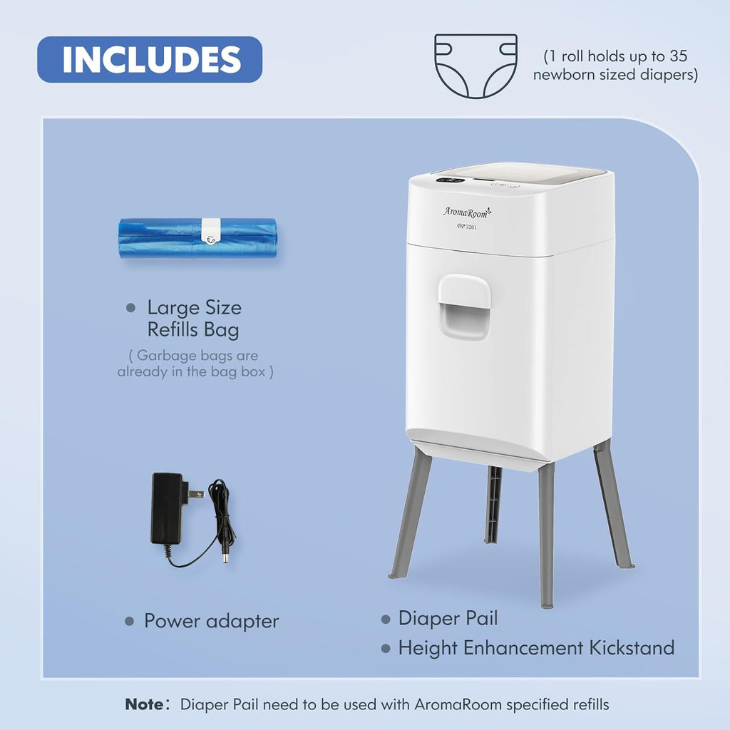 Diaper Pail Odor-Locking Individually Sealed Baby Diaper Pail Smart Trash Can Full-Automatic Packing Self-Changing O7960