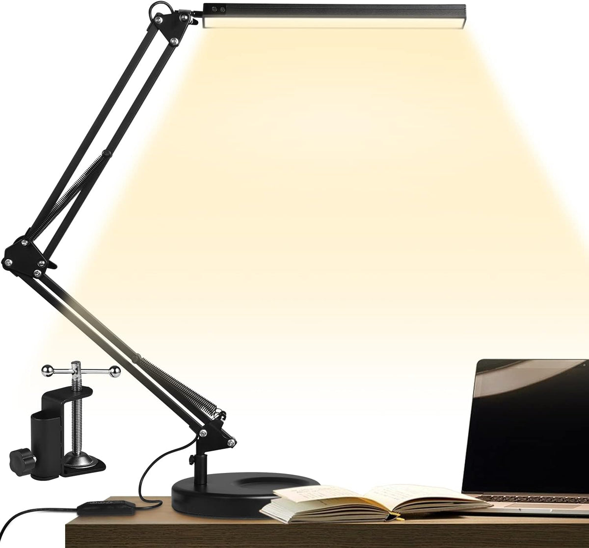 LED Desk Lamp with Clamp and Round Base R707024