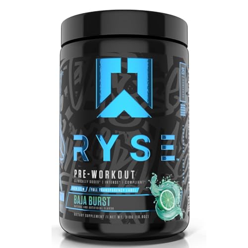 25 Servings Pre Workout with Caffeine (Baja Burst) A9808